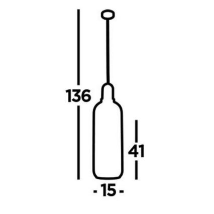 Searchlight  - Pakabinamas sietynas PIPETTE 1xE27/60W/230V matinis