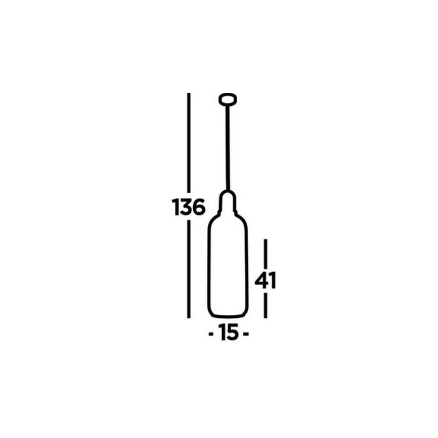 Searchlight - Pakabinamas sietynas PIPETTE 1xE27/60W/230V blizgus