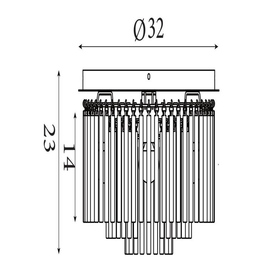 Searchlight - Lubinis šviestuvas SWIZZLE 5xE14/60W/230V Ø 32 cm auksinis