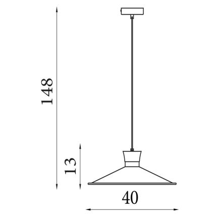 Searchlight - Pakabinamas šviestuvas ant laido BALHAM 1xE27/60W/230V