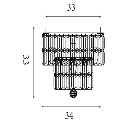 Searchlight - Vonios kambario lubinis šviestuvas EMPIRE 4xE14/60W/230V IP44