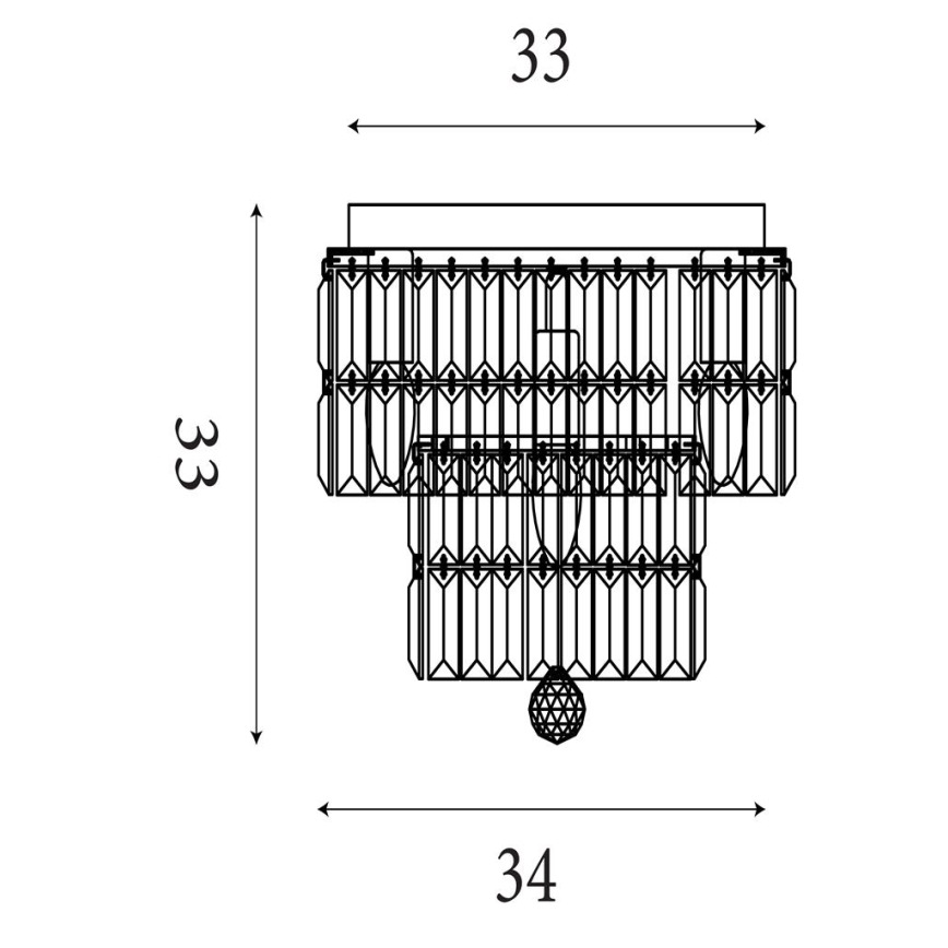 Searchlight - Vonios kambario lubinis šviestuvas EMPIRE 4xE14/60W/230V IP44