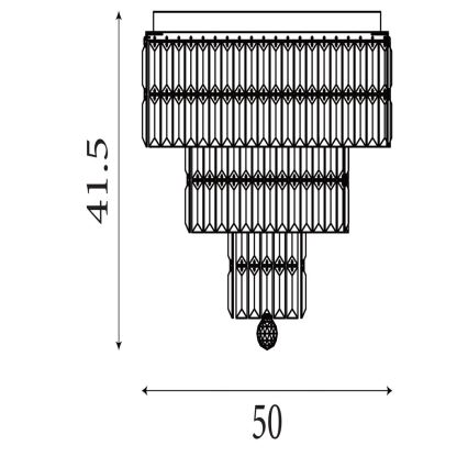 Searchlight - Vonios kambario lubinis šviestuvas EMPIRE 6xE14/60W/230V IP44