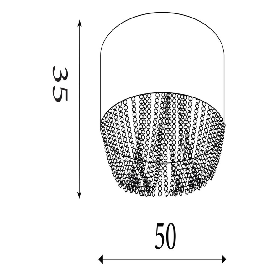 Searchlight - Lubinis šviestuvas BELLANO 5xG9/7W/230V, skersmuo 50 cm, pilkas