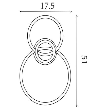 Searchlight - LED Dimeriuojamas lubinis šviestuvas TRIPLE LED/25W/230V