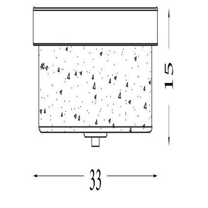 Vonios kambario lubinis šviestuvas PRESTON 2xE27/60W/230V IP44 Ø 33 cm žalvarinis