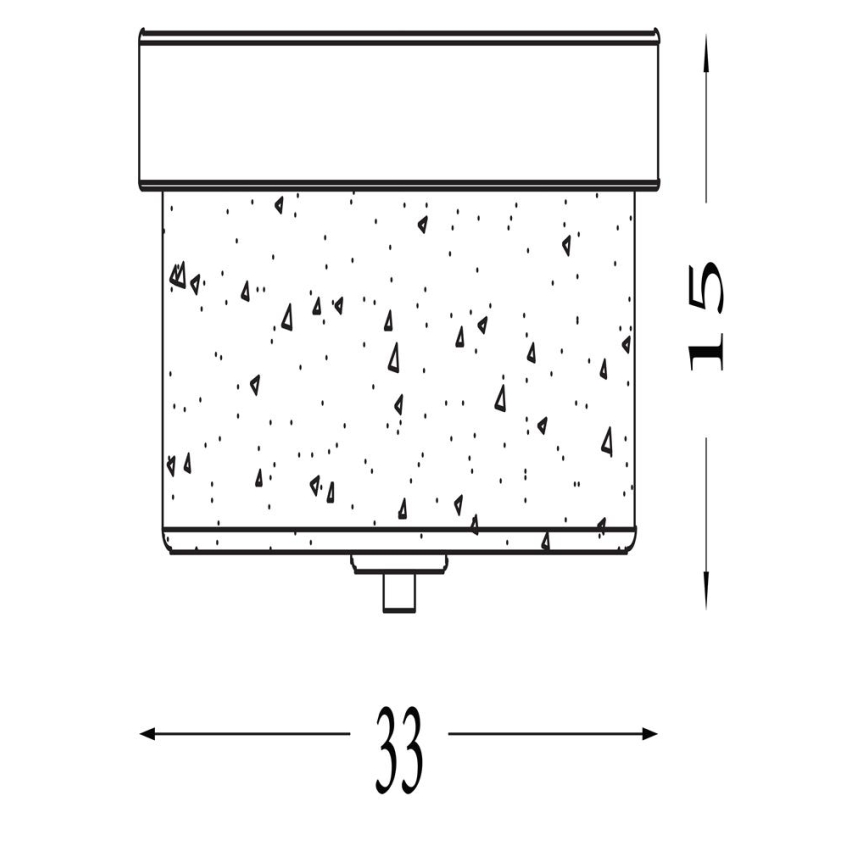 Vonios kambario lubinis šviestuvas PRESTON 2xE27/60W/230V IP44 Ø 33 cm žalvarinis