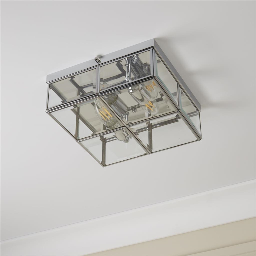 Searchlight - Lubinis šviestuvas FLUSH 2xE14/40W/230V blizgus chromas