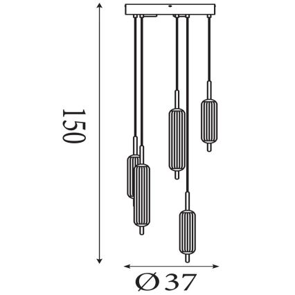 Searchlight - LED reguliuojamas pakabinamas šviestuvas ant laido CATTAIL LED/24W/230V