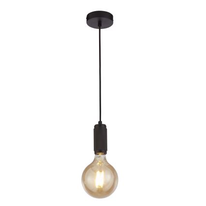 Searchlight - Pakabinamas šviestuvas SUSPENSION su laidu 1xE27/60W/230V juodas
