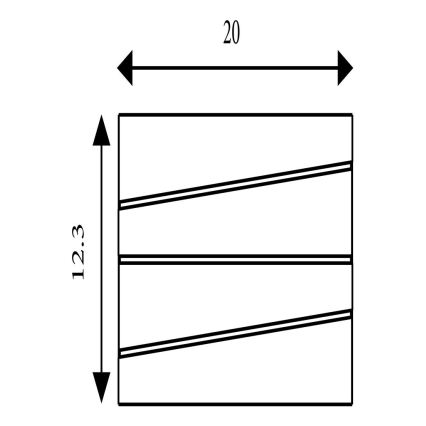 Searchlight - LED sieninis šviestuvas SECTION LED/18W/230V auksinis