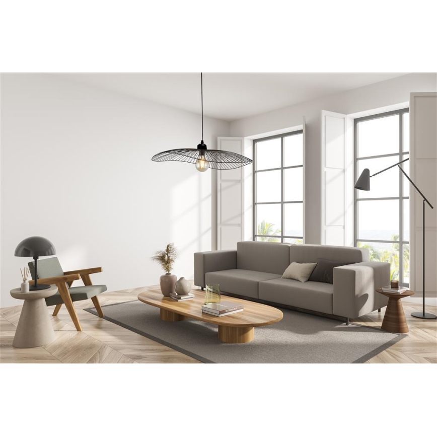 Searchlight - Pakabinamas sietynas WAVE 1xE27/60W/230V juoda