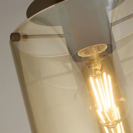 Searchlight - Lubinis šviestuvas SWEDEN 1xE27/60W/230V skersmuo 22 cm ruda/dūminė