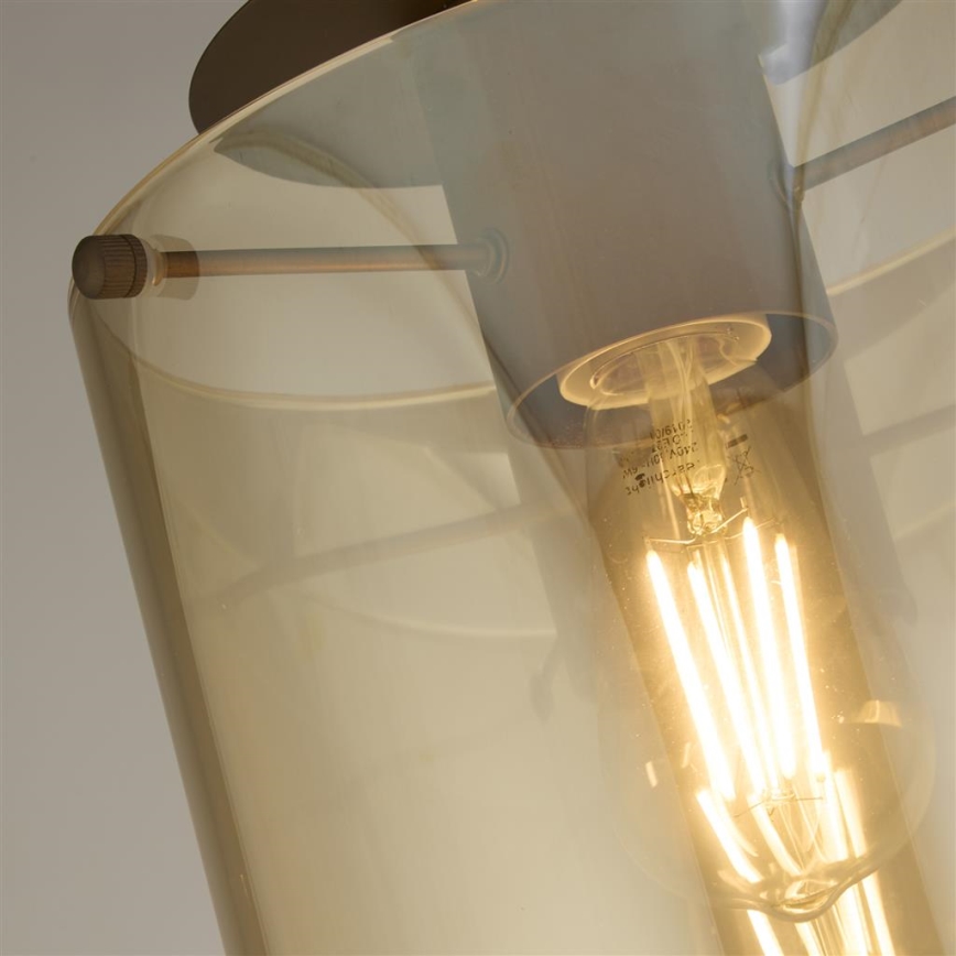 Searchlight - Lubinis šviestuvas SWEDEN 1xE27/60W/230V skersmuo 22 cm ruda/dūminė