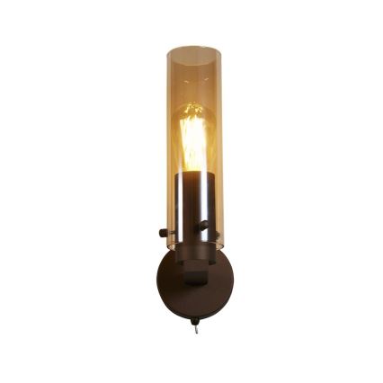 Searchlight - Sieninis šviestuvas SWEDEN 1xE27/60W/230V rudas/dūminis