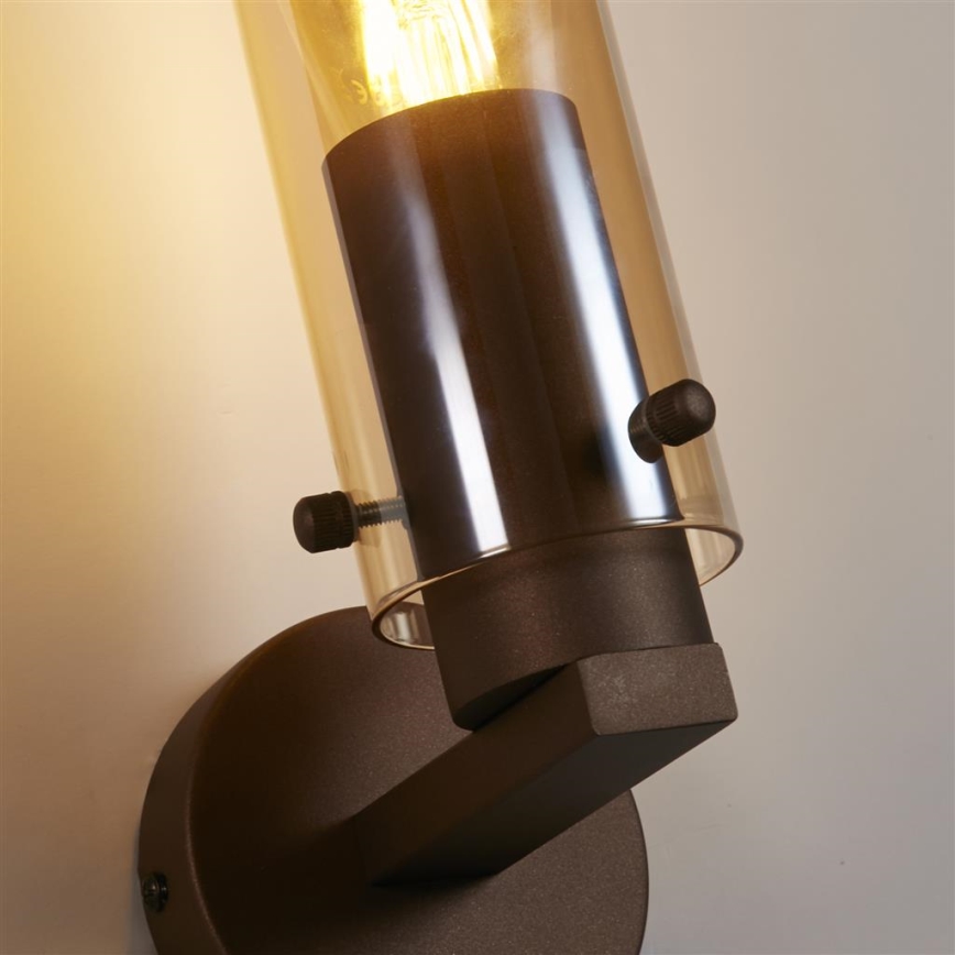 Searchlight - Sieninis šviestuvas SWEDEN 1xE27/60W/230V rudas/dūminis
