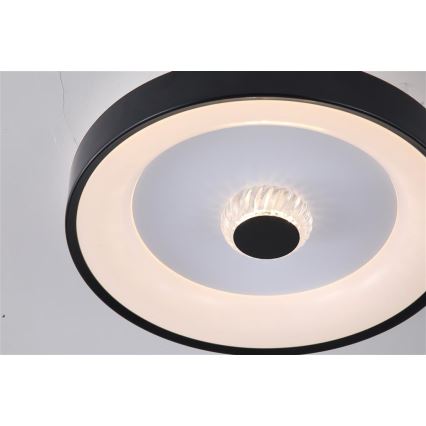 Searchlight - reguliuojamas LED lubinis šviestuvas POLKA LED/24W/230V + LED/6W, skersmuo 38,5 cm, juodas