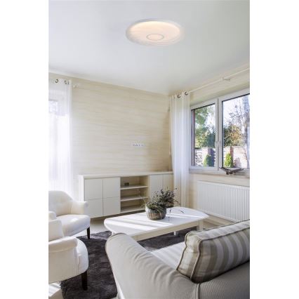 Searchlight - LED lubinis šviestuvas AURA LED/24W/230V Ø 38,5 cm balta