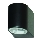 Searchlight - LED Lauko sieninis šviestuvas LEDO 1xGU10/3W/230V IP44 juoda