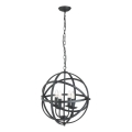 Searchlight - Liustra ant grandinės ORBIT 4xE14/60W/230V juoda