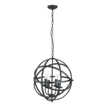 Searchlight - Liustra ant grandinės ORBIT 4xE14/60W/230V juoda