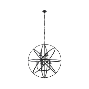 Searchlight - Liustra su grandine ORBIT 8xE14/60W/230V juoda