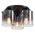 Searchlight - Lubinis šviestuvas SWEDEN 3xE27/60W/230V skersmuo 39 cm juodas/dūminis