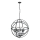 Searchlight - Pakabinamas šviestuvas ant grandinės ORBIT 6xE14/60W/230V juodas
