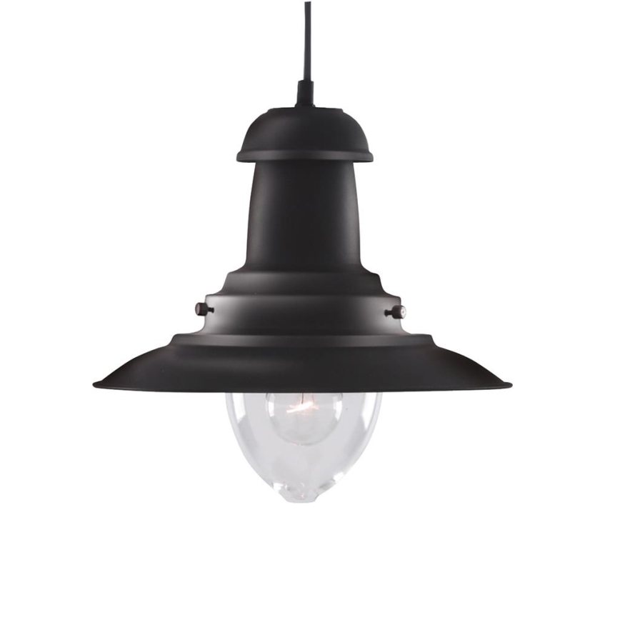 Searchlight - Pakabinamas šviestuvas ant laido FISHERMAN 1xE27/60W/230V juodas