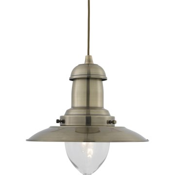 Searchlight - pakabinamas šviestuvas ant laido FISHERMAN 1xE27/60W/230V žalvaris