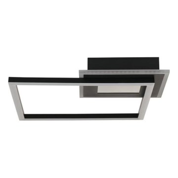 Searchlight - Reguliuojamo ryškumo LED lubinis šviestuvas QUADRATE LED/24W/230V 36x36 cm juodas