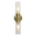 Searchlight - Sieninis šviestuvas IMPERIAL 2xG9/33W/230V žalvarinis