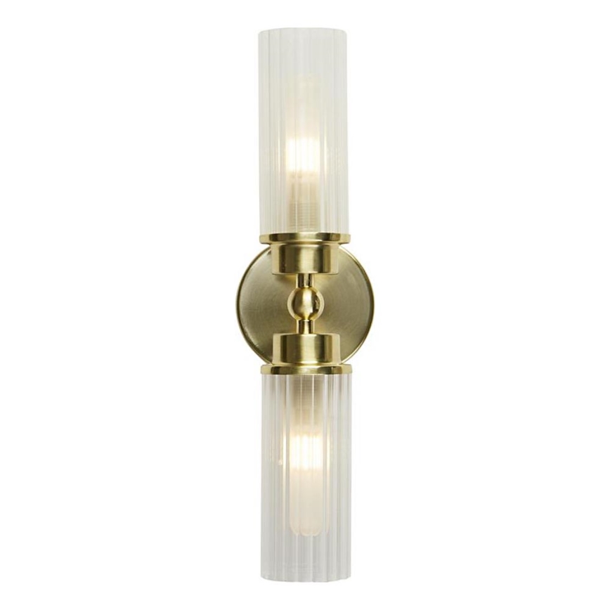 Searchlight - Sieninis šviestuvas IMPERIAL 2xG9/33W/230V žalvarinis