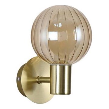 Searchlight - Sieninis šviestuvas LUMINSPHERE 1xG9/7W/230V žalvarinis