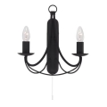 Searchlight - Sieninis šviestuvas MAYPOLE 2xE14/60W/230V juoda