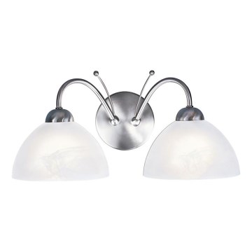 Searchlight - Sieninis šviestuvas MILANESE 2xE14/60W/230V matinis chromas