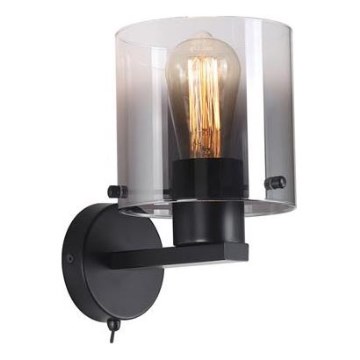 Searchlight - Sieninis šviestuvas SWEDEN 1xE27/60W/230V juoda/dūminė