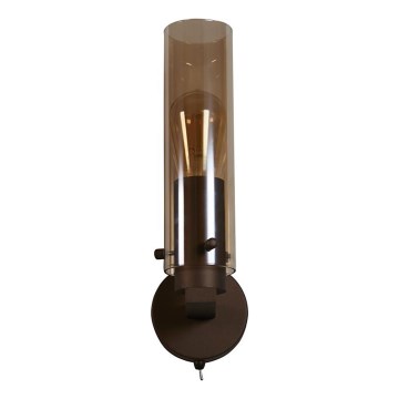 Searchlight - Sieninis šviestuvas SWEDEN 1xE27/60W/230V rudas/dūminis