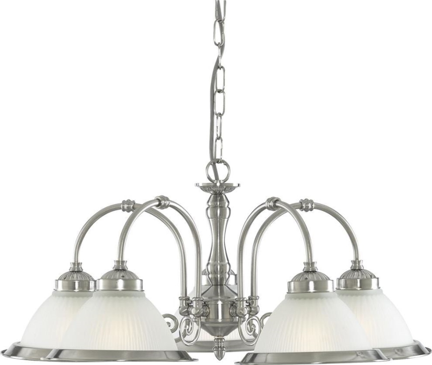 Searchlight - Sietynas, kabinamas ant grandinės AMERICAN DINER 5xE14/60W/230V blizgus chromas