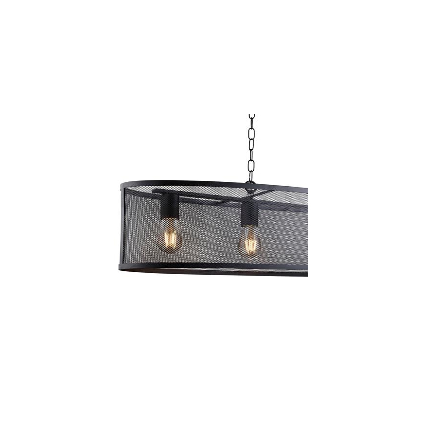 Searchlight - Sietynas, kabinamas ant grandinės FISHNET 4xE27/60W/230V juoda