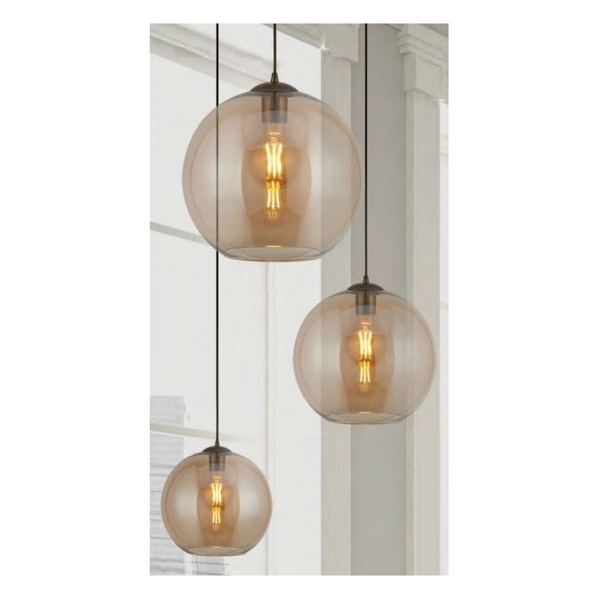 Searchlight - Sietynas, kabinamas ant virvės BALL 1xE27/60W/230V auksinis