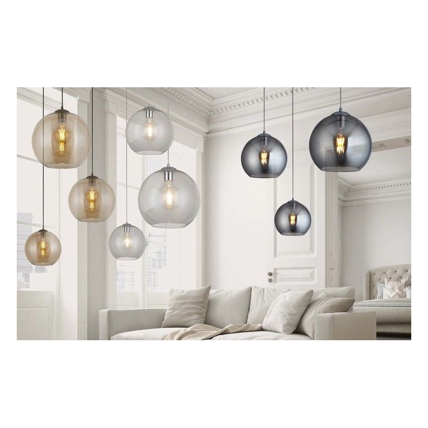 Searchlight - Sietynas, kabinamas ant virvės BALL 1xE27/60W/230V juoda