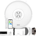 Sencor - 2 in 1 robotinis siurblys su mopavimo funkcija, 50 W / 5000 mAh, Wi‑Fi, baltas + nuotolinio valdymo pultas