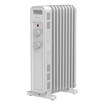 Sencor - 9 segmentų aliejinis radiatorius, 800/1200/2000 W, 230 V, baltas