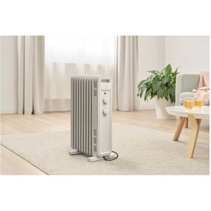Sencor - 9 segmentų aliejinis radiatorius, 800/1200/2000 W, 230 V, baltas