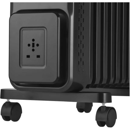 Sencor - aliejinis radiatorius, 11 sekcijų, 1000/1200/2400 W, 230 V, Wi-Fi, juodas