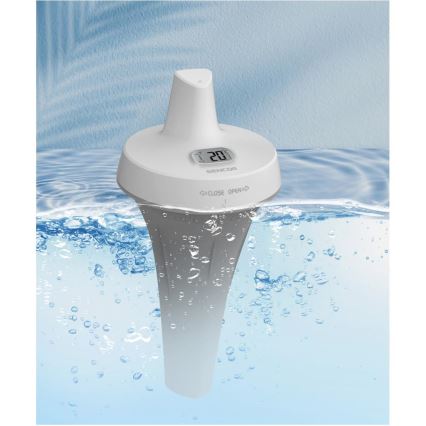 Sencor - Belaidis baseino plaukiojantis jutiklis su matavimo stotimi 2xAA + 2xAA IPX7