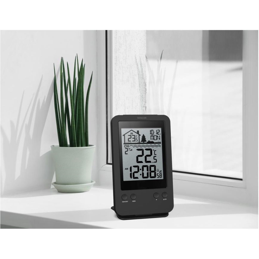 Sencor - Belaidis baseino plaukiojantis jutiklis su matavimo stotimi 2xAA + 2xAA IPX7