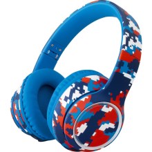 Sencor – Belaidės ausinės su mikrofonu 3,7V/400 mAh mėlyna/raudona