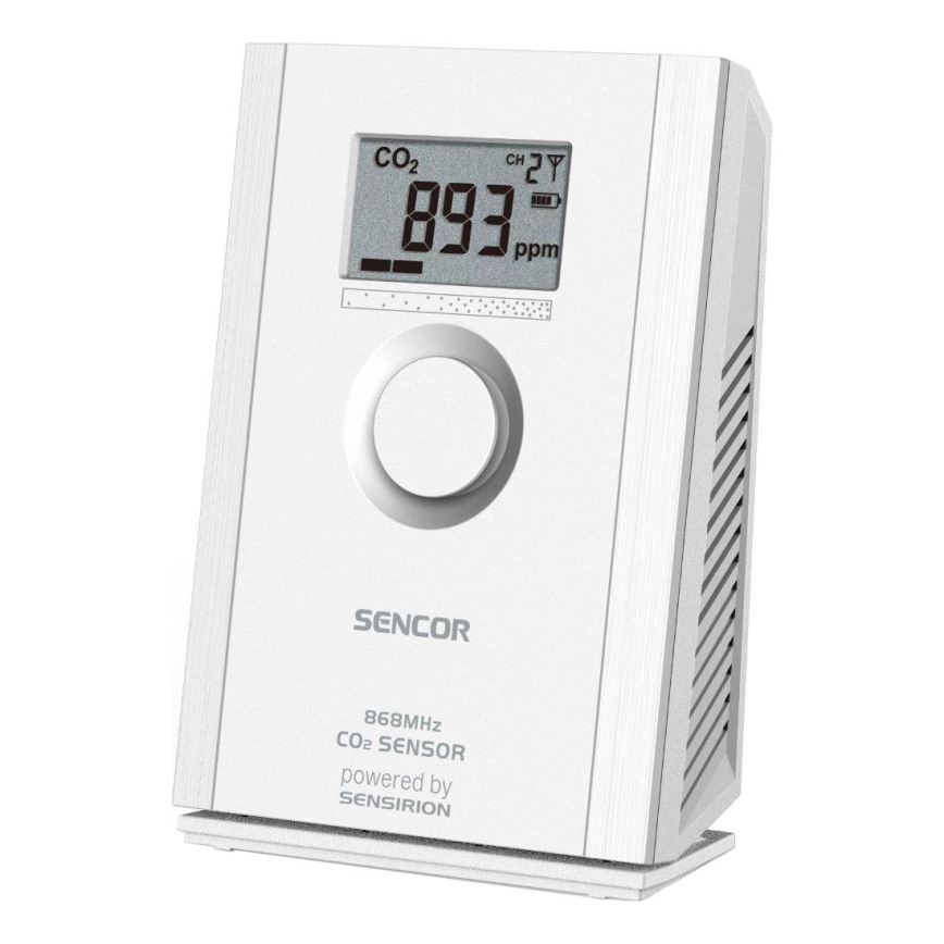Sencor - Belaidis anglies dioksido jutiklis 5V/3xAA 2000 mAh